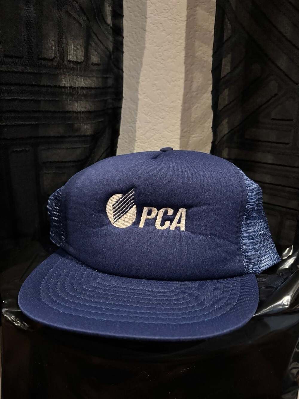 Vintage PCA Product Credit Association Navy Mesh Trucker Snapback Hat